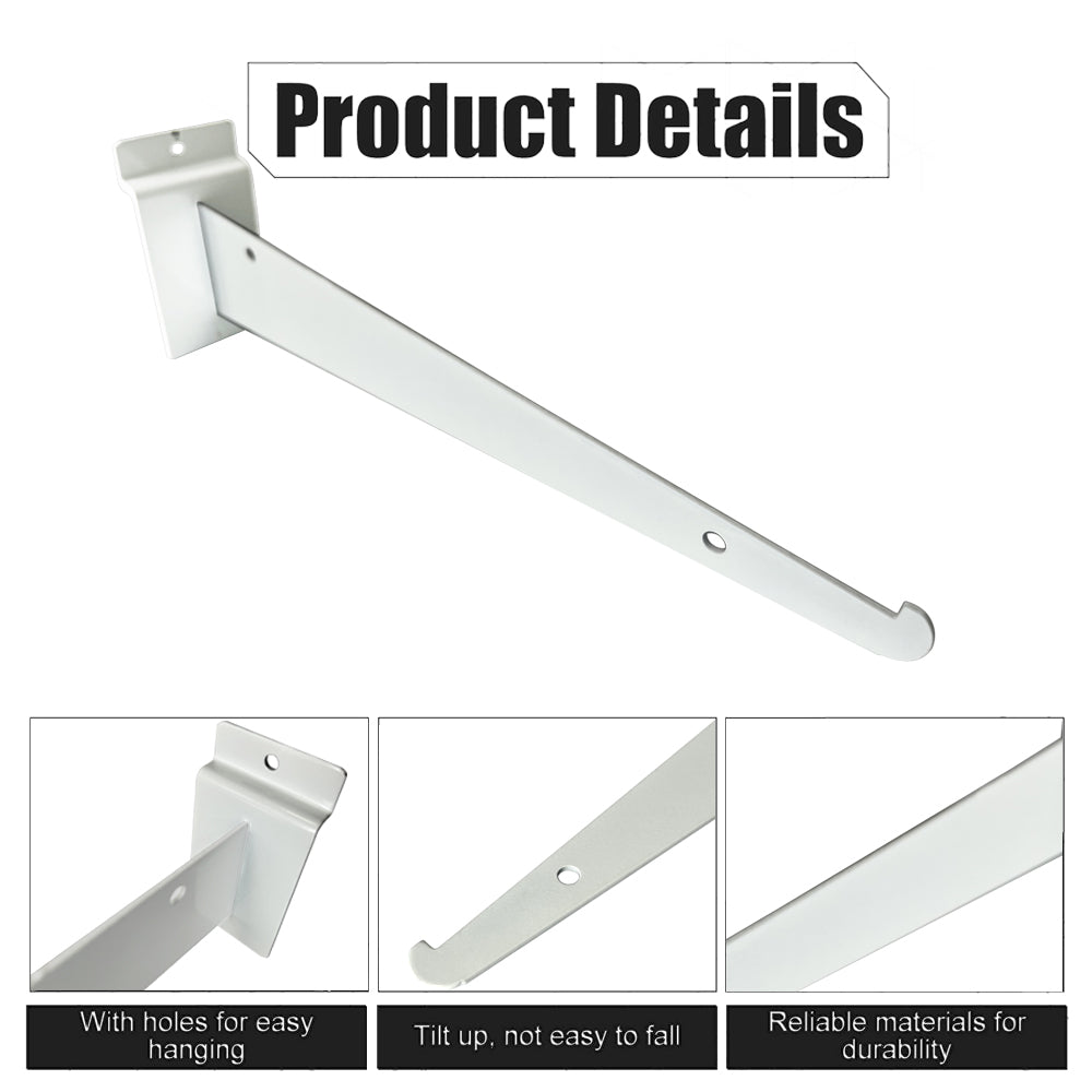 14"  Shelf Bracket White for Slatwall (50- pack)