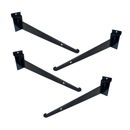 8 inch Shelf Bracket Black for Slatwall (50- pack)