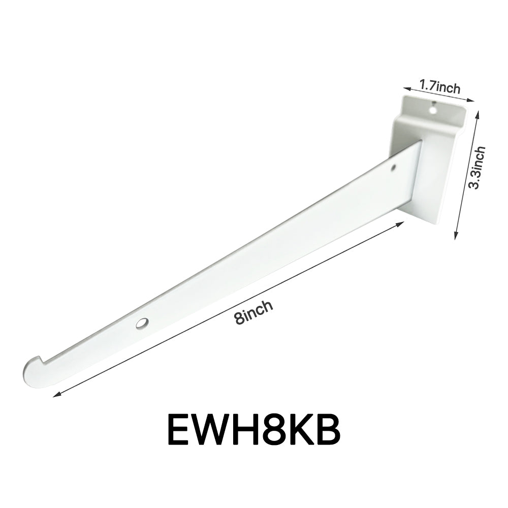 8"  Shelf Bracket White for Slatwall (50- pack)