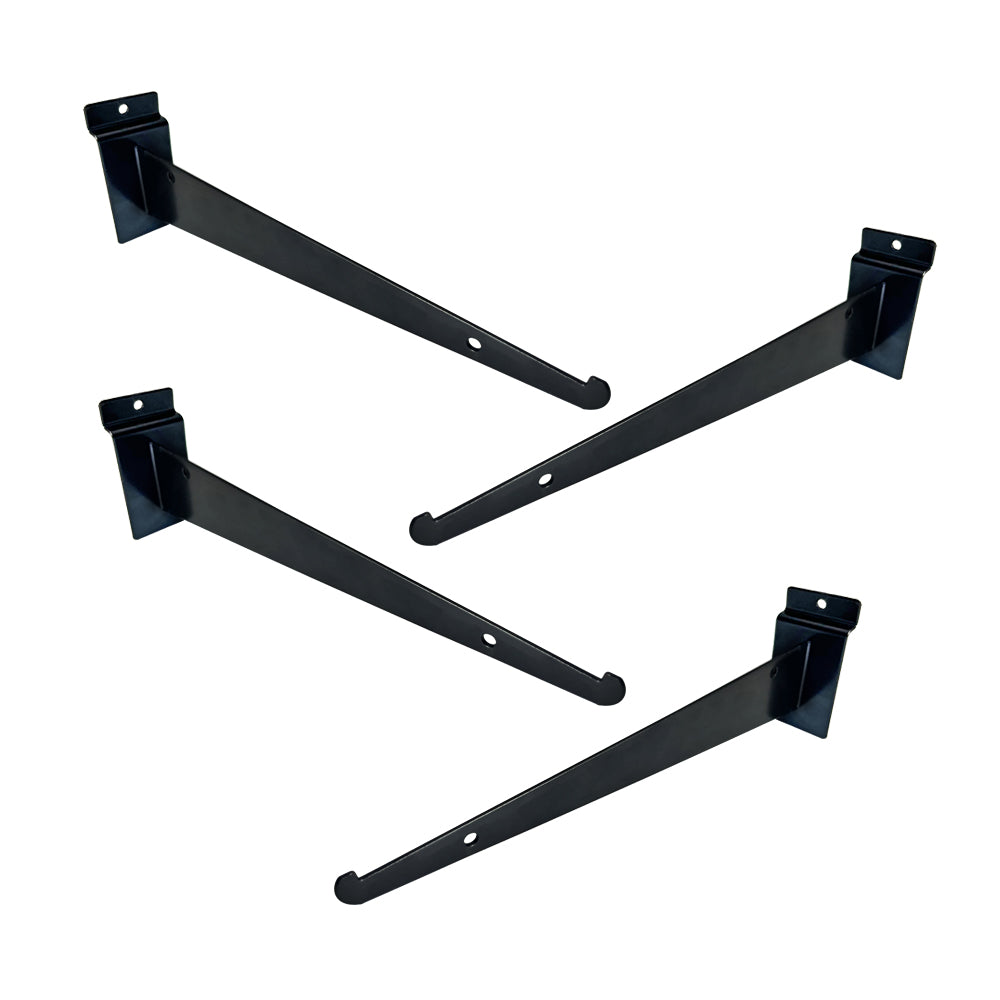 10 inch Shelf Bracket Black for Slatwall (50- pack)