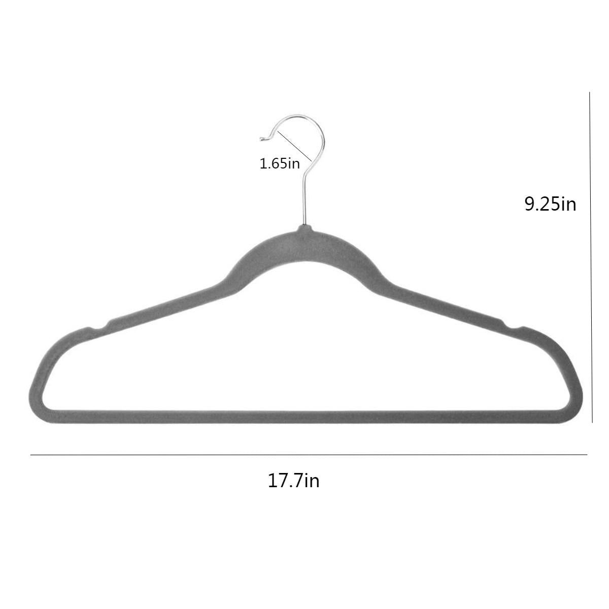 200-Pack WisdomFur Premium Velvet Hangers - Non-Slip, Heavy Duty, 18 Inches 360° Swivel Hooks, Ideal for Jumper, Pullovers, Jackets, and Hoodies