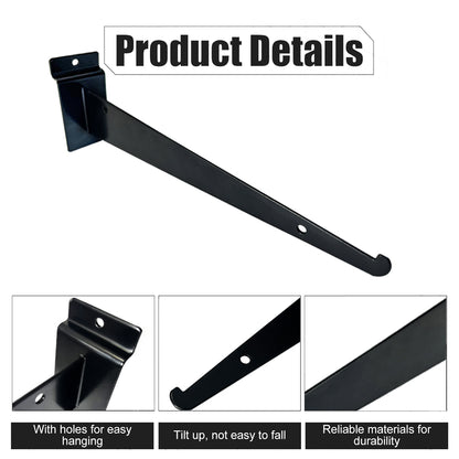 10 inch Shelf Bracket Black for Slatwall (50- pack)