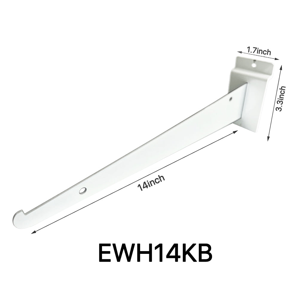 14"  Shelf Bracket White for Slatwall (50- pack)