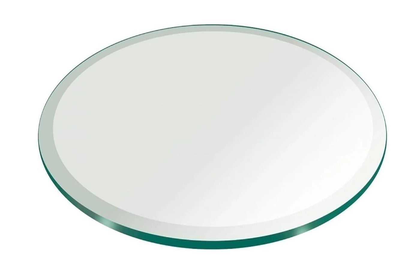 WIsdomFur 48" Round Tempered Glass Shelf Panel Table Top Clear