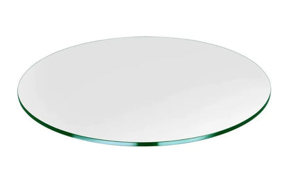 WIsdomFur 24" Round Tempered Glass Shelf Panel Table Top Clear