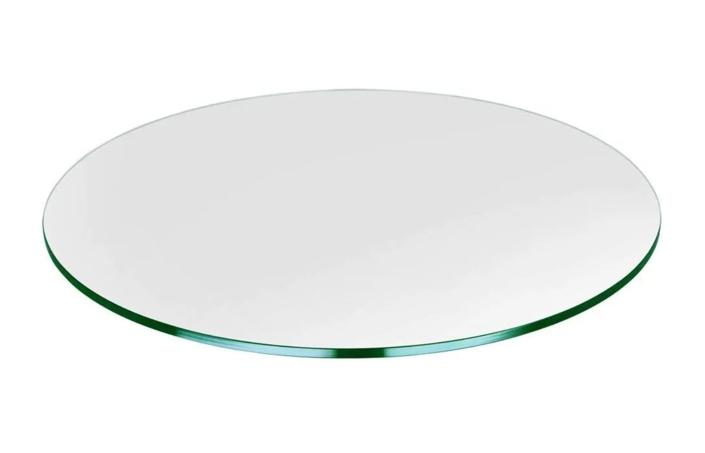 WIsdomFur 30" Round Tempered Glass Shelf Panel Table Top Clear