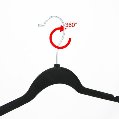 200-Pack WisdomFur Premium Velvet Hangers - Non-Slip, Heavy Duty, 18 Inches 360° Swivel Hooks, Ideal for Jumper, Pullovers, Jackets, and Hoodies