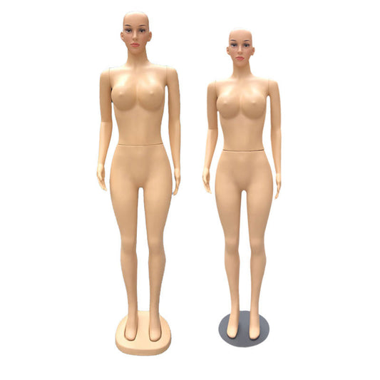 Full Body Brazilian Shape Female Mannequin - Plastic Display Model with Metal Base