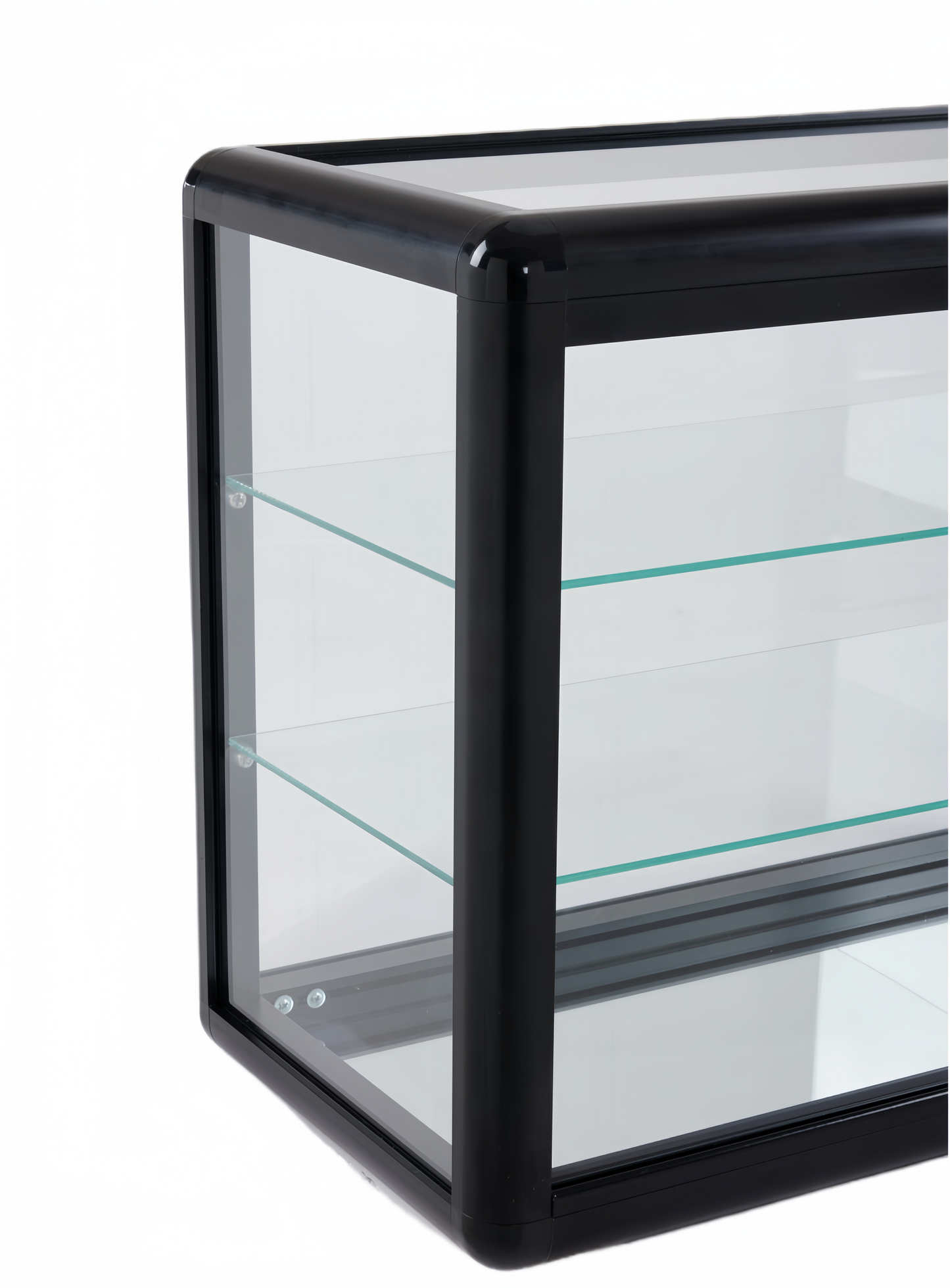 WISDOMFUR 24 x12 inch Aluminum and Glass Countertop Display Showcase -  Stylish Cabinet for Retail, Home, or Office Use  Cabinet