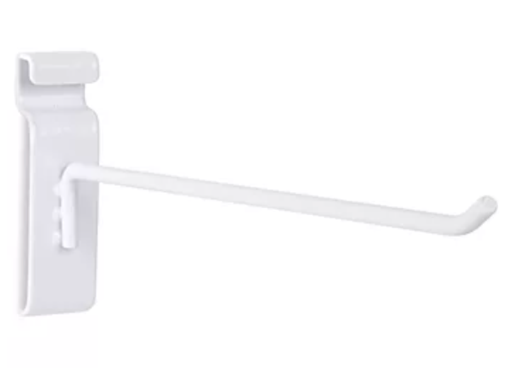 10" L,1/4"DIA HOOKS FOR SLOT PANEL WHITE(100-pack)