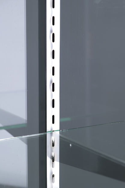 Extra Vision Display 70" Glass Showcase Aluminum Frame Glass Shelving/GS6