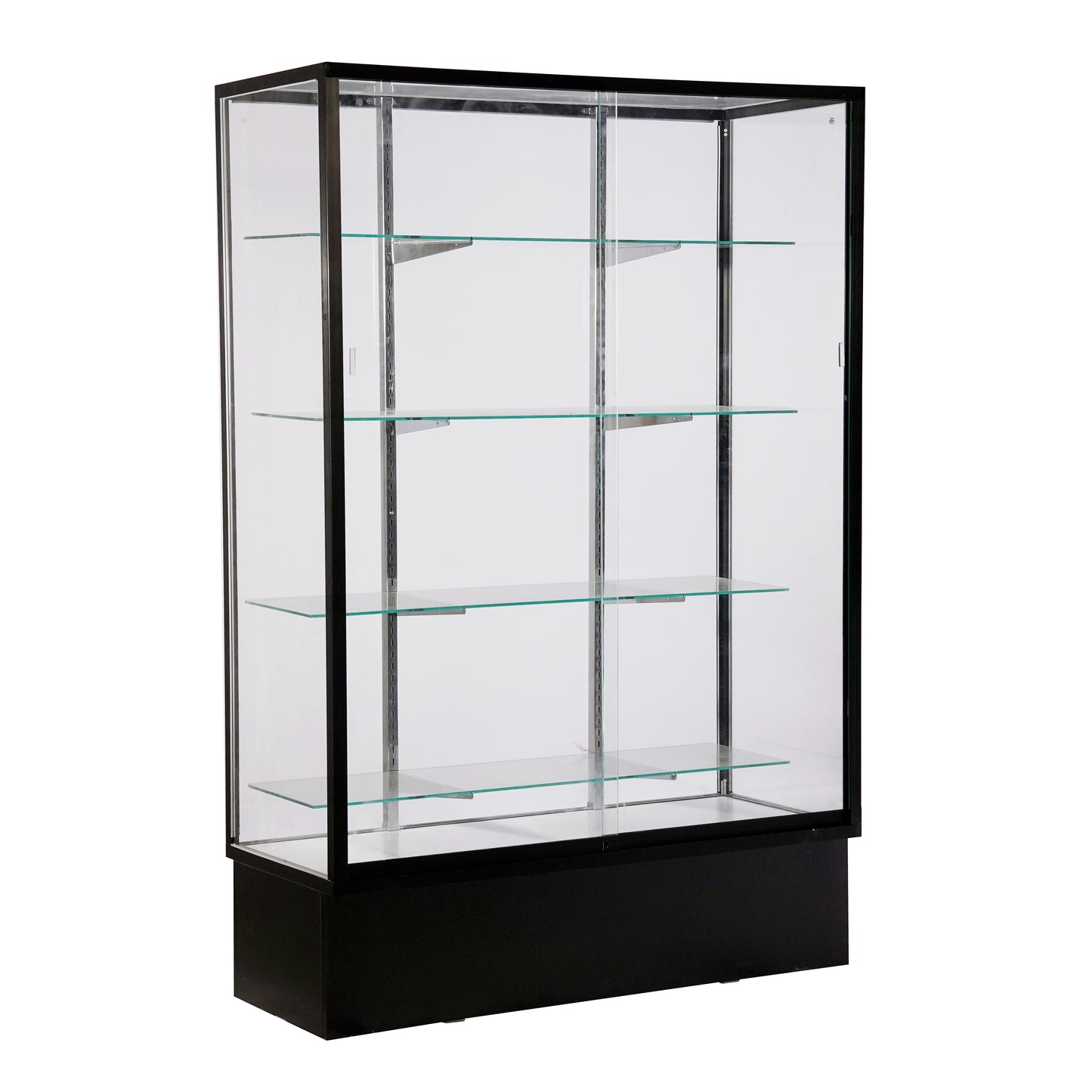 Extra Vision  Aluminum Frame All Glass Wall Case Display/SGWC4B