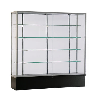 Extra Vision  Aluminum Frame 72" All Glass Wall Case/ SGWC6