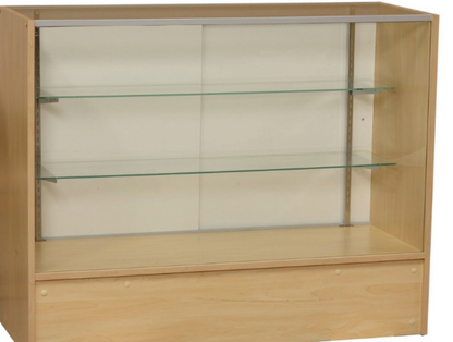 Wood Full Vision Display 48 Inch Showcase with Adjustable Glass Shelving/FS4