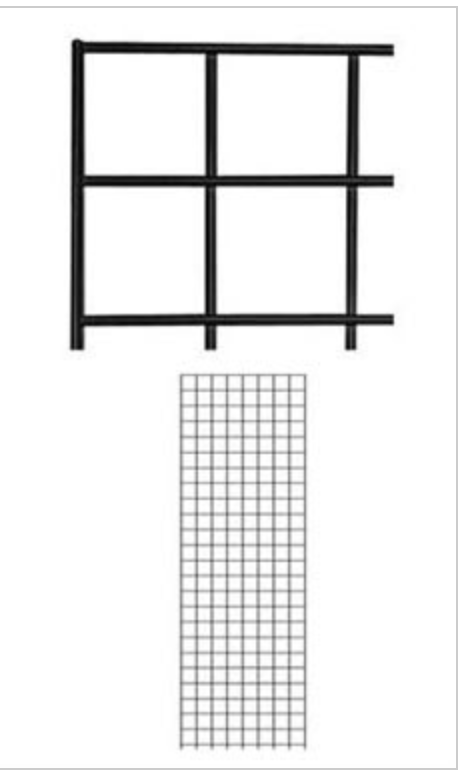 3pc 2 x 6 ft Wire Grid Panel